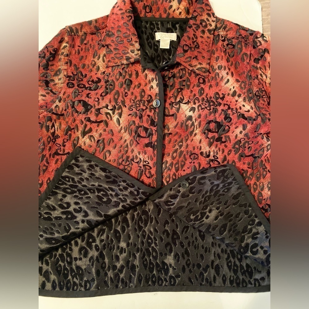Christopher & Banks Black & Reddish / Rust Business Blazer Jacket. BEAUTIFUL! - Picture 11 of 15
